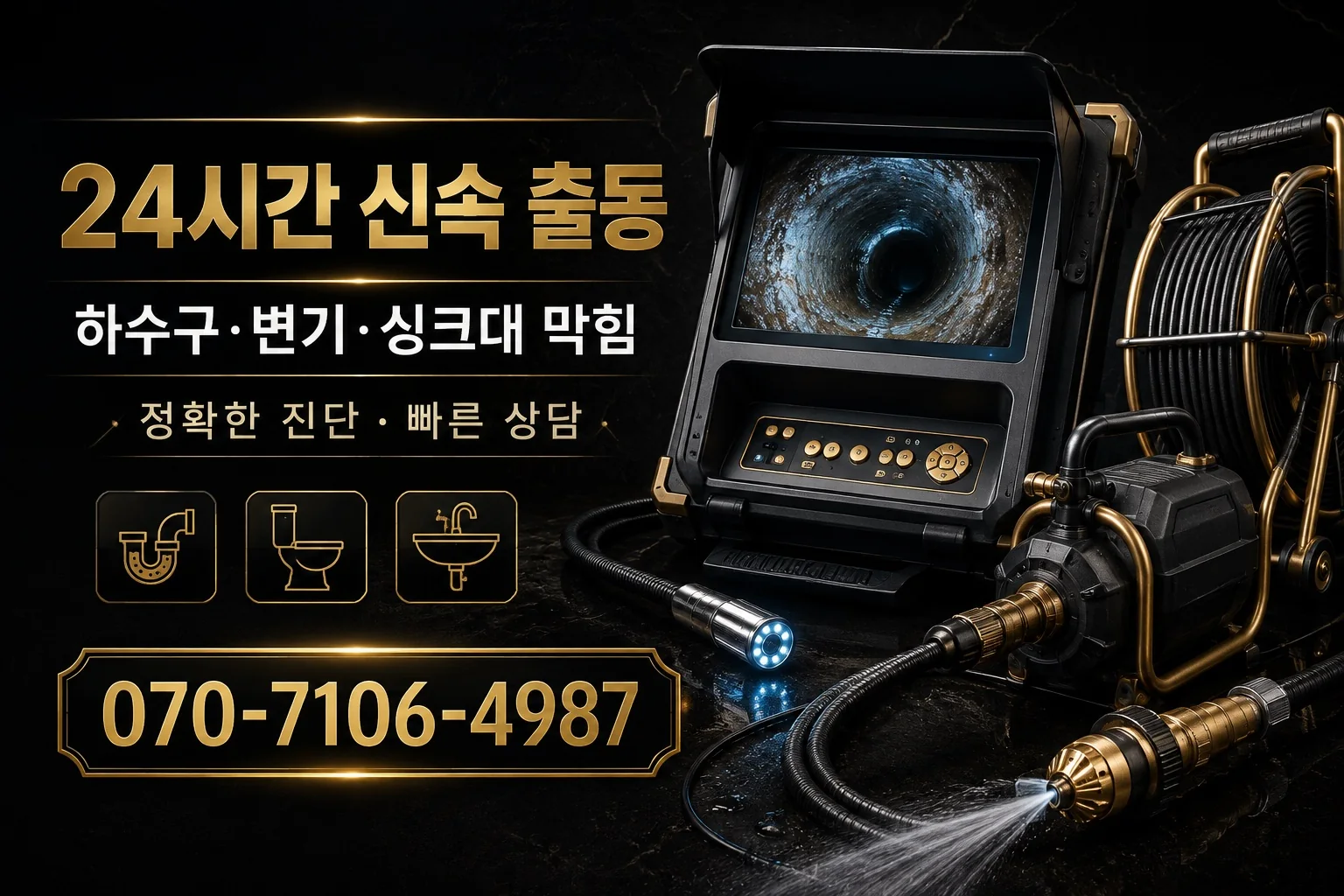 푸름배관 블랙 골드 배관내시경 장비 서비스 안내